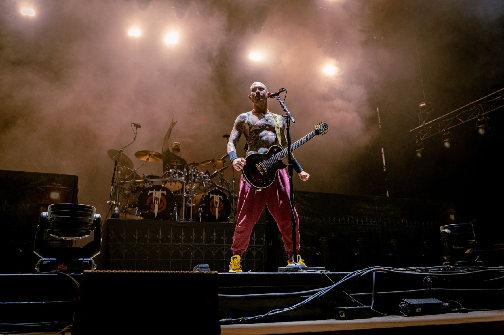 Photographie du groupe Trivium au Motocultor 2025